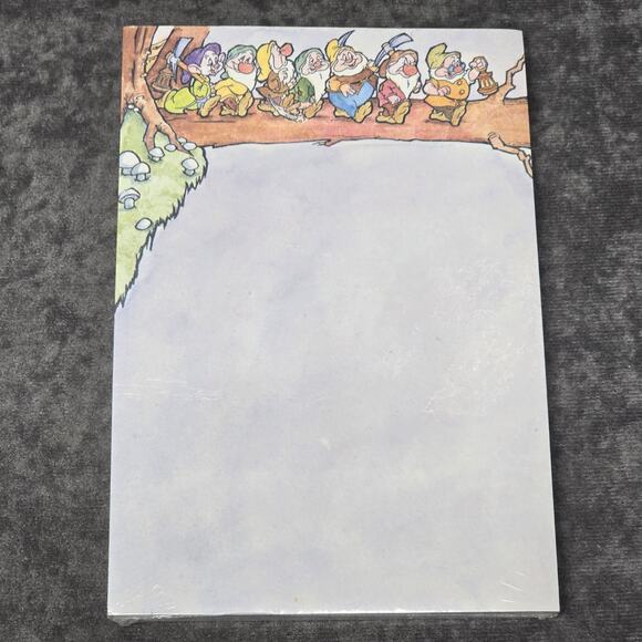 Walt Disney Die Cut Notepad 25th Anniversary Snow White & 7 Dwarfs Note Pad Set - Picture 4 of 10